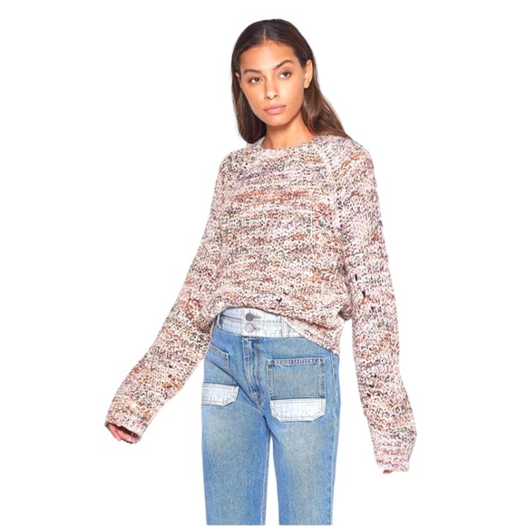 La Failia Multicolor Oversized Knit Wool Blend Sweater Size XS/ S - Picture 1 of 8